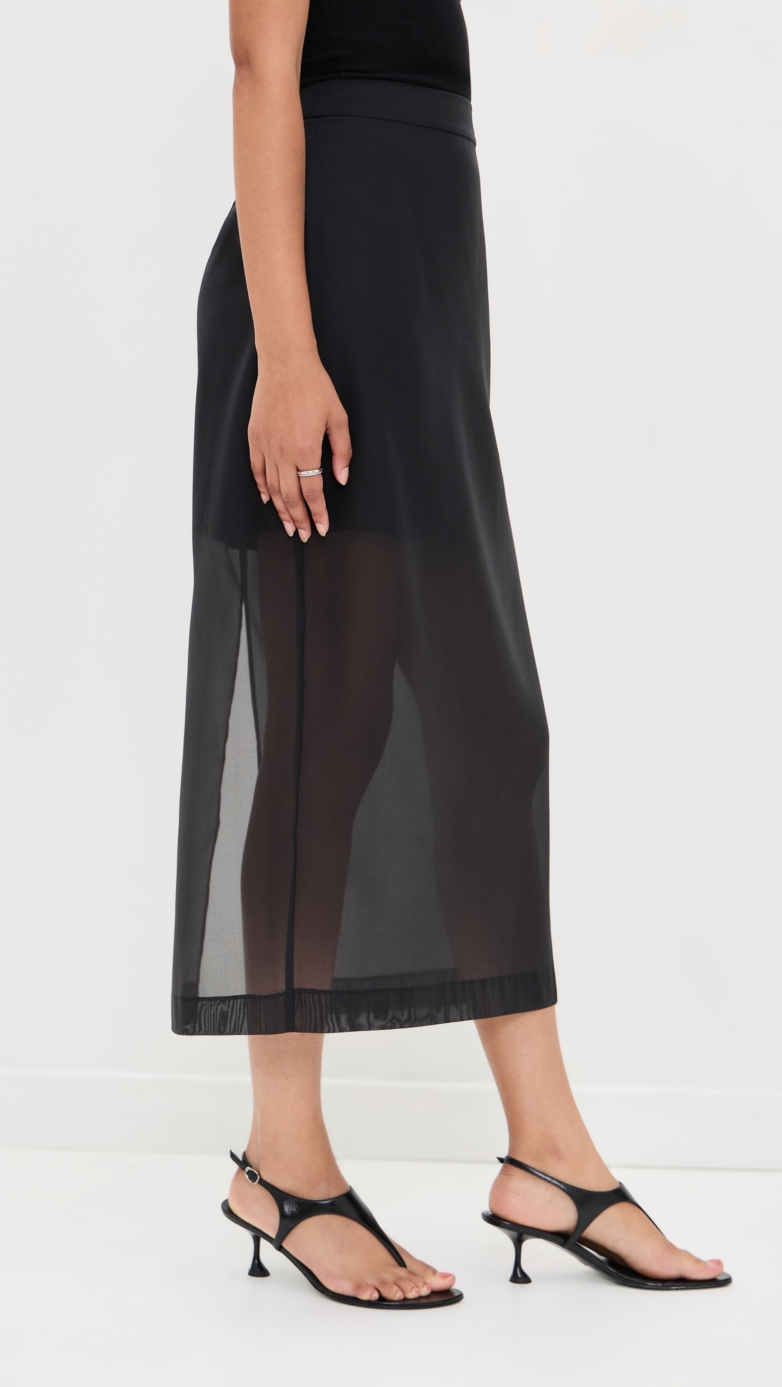 Olivia Organza Skirt Black