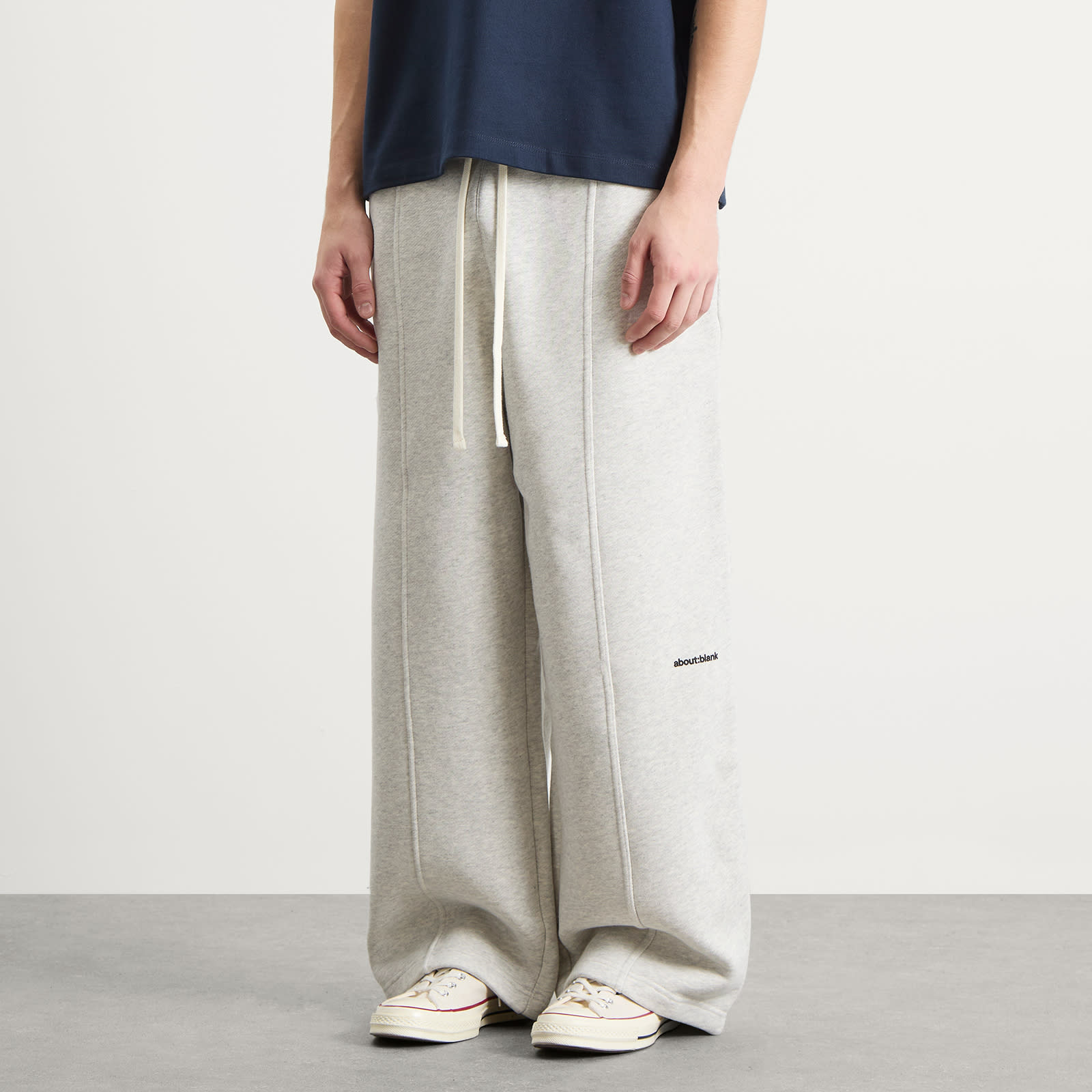 Men's Pleated Sweatpant in Grey Marl