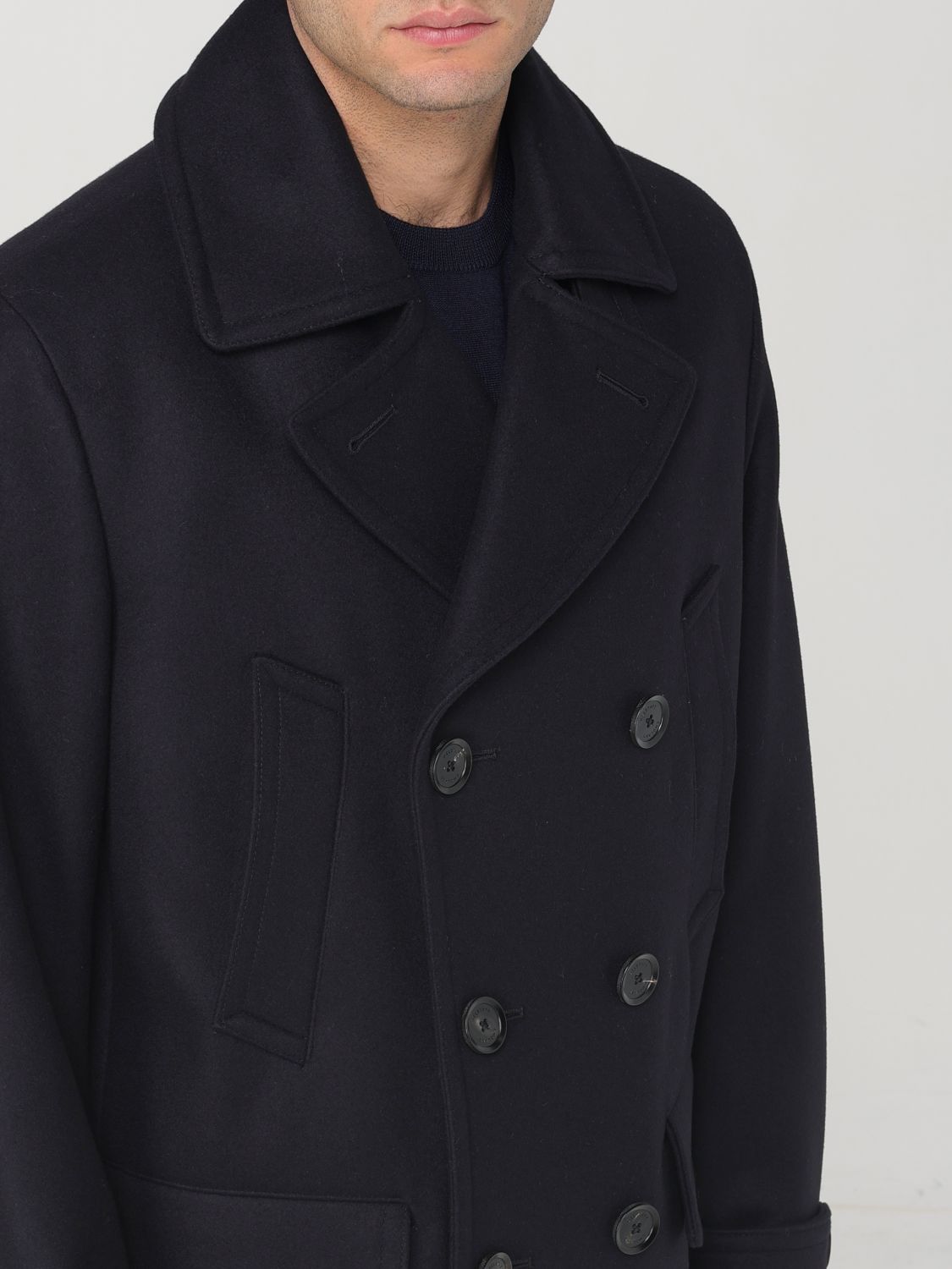 Double-breasted coat - Blue