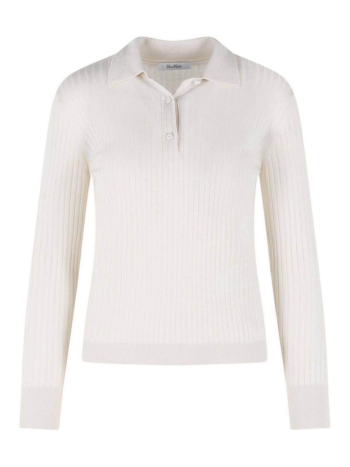Max Mara - gitano cashmere silk collared knit sweater