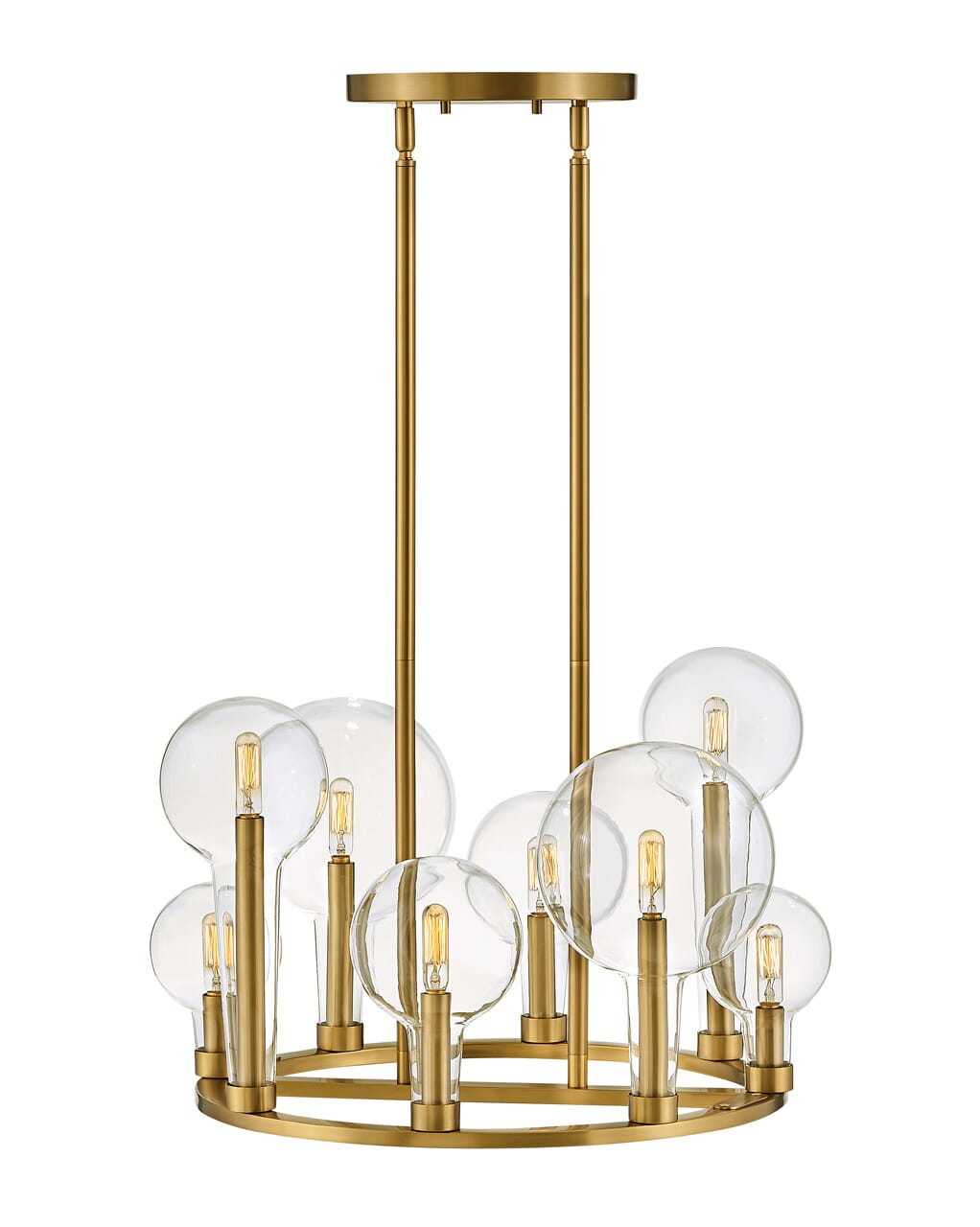 Lacquered Brass LED Chandelier from the Alchemy Collection