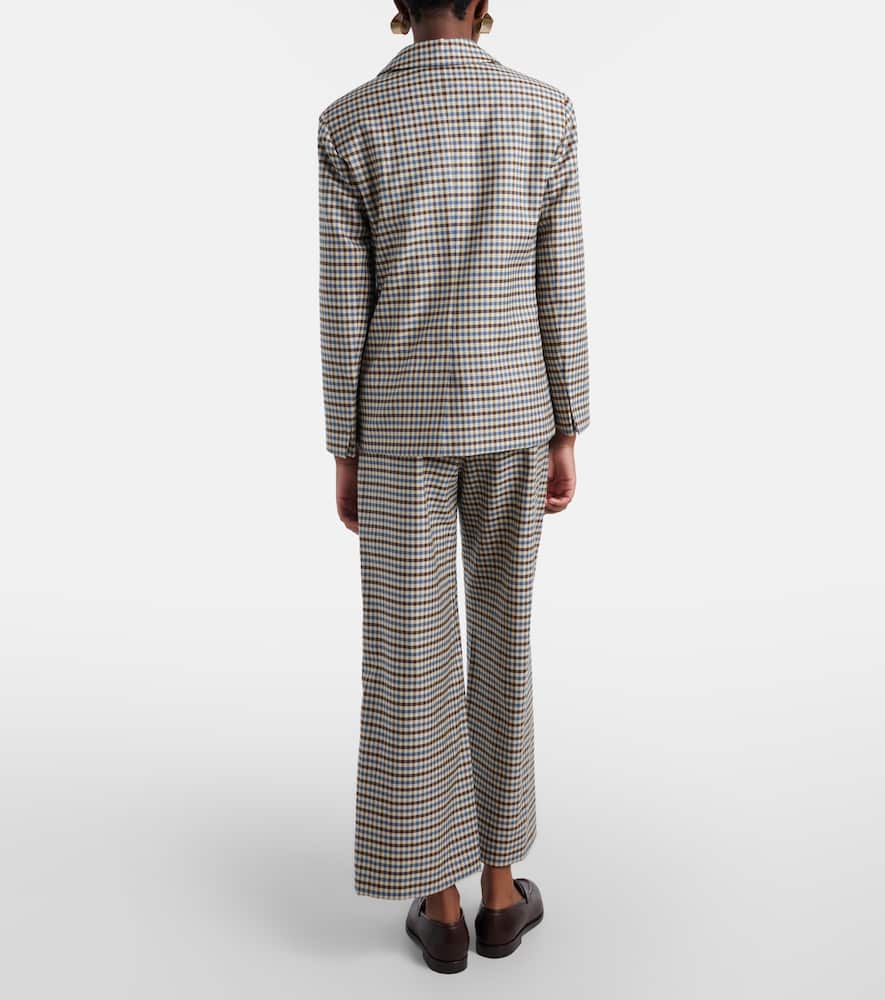 Michelle wool and cotton wide-leg pants