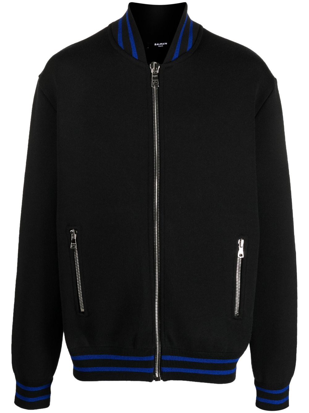 Zipped knit jumper - Black