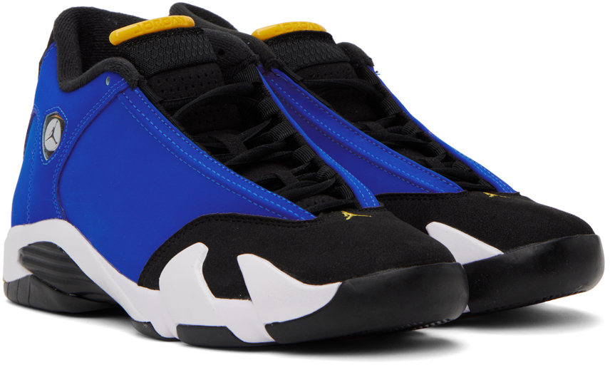 Blue & Black Air Jordan 14 Retro Sneakers