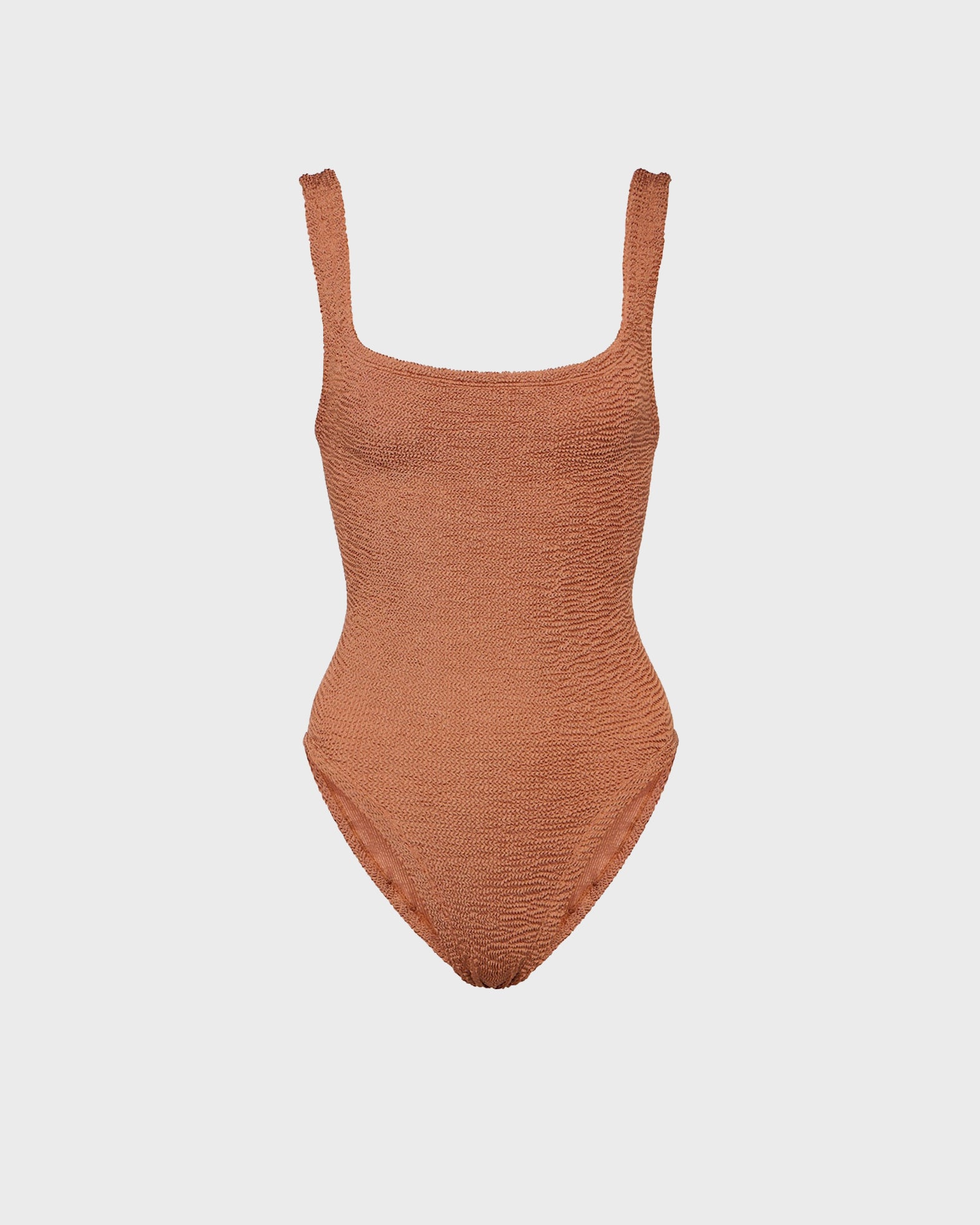Hunza Swimsuit Square Neck Brown ONESIZE