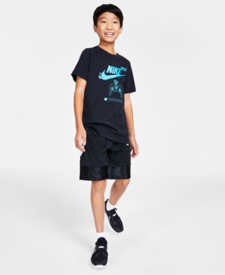 Big Kids Sportswear Printed T Shirt Elite Dri Fit Basketball Shorts Flex Runner 2 Slip On Running Sneakers From Finish Line