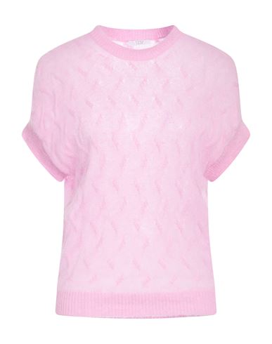 Easy Woman Sweater Pink Size 6 Alpaca wool, Polyamide, Virgin Wool
