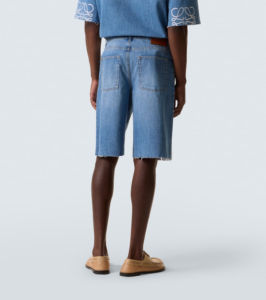 Anagram denim shorts