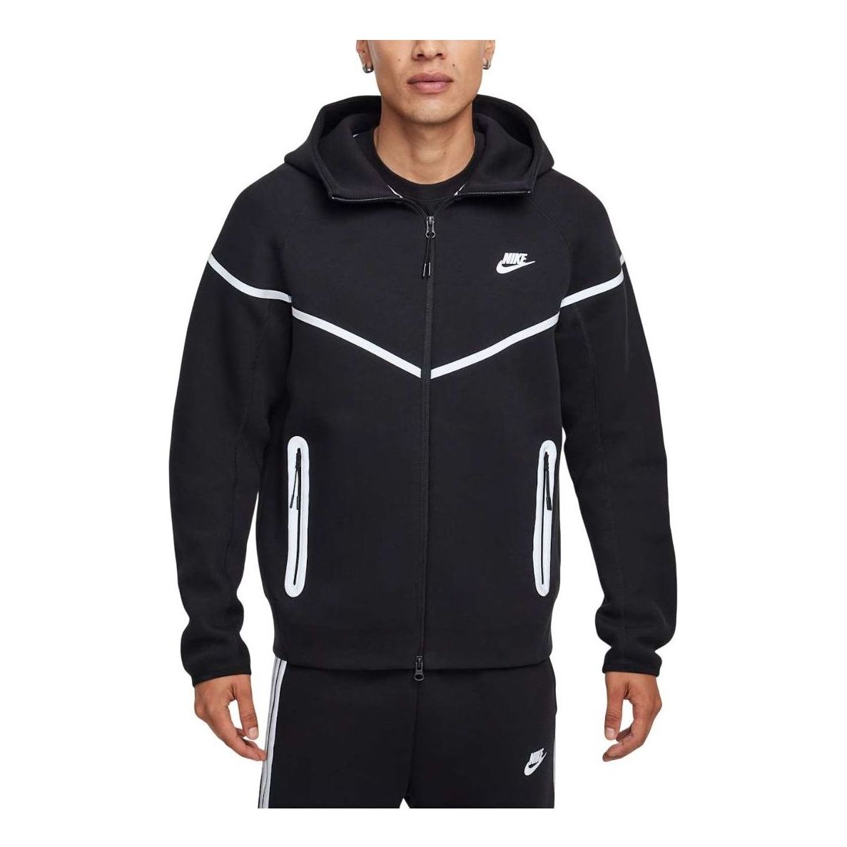 Tech Fleece Windrunner Reflective Hooded Jacket 'Black Bemis Silver'