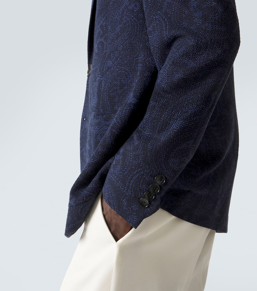 Printed jersey blazer