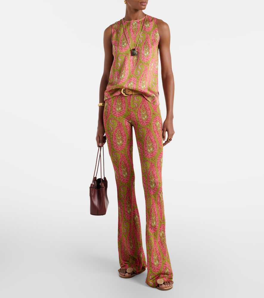 Semi-sheer jacquard blouse