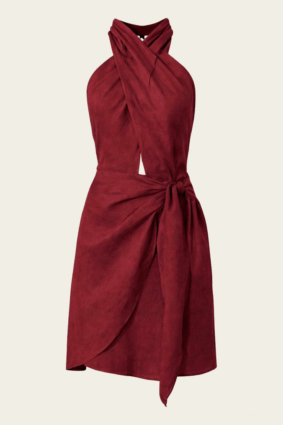 Nogal Mini Dress in Cabernet