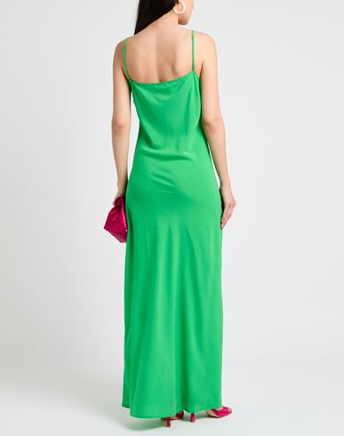Woman Maxi dress Green Size S Viscose, Silk, Elastane