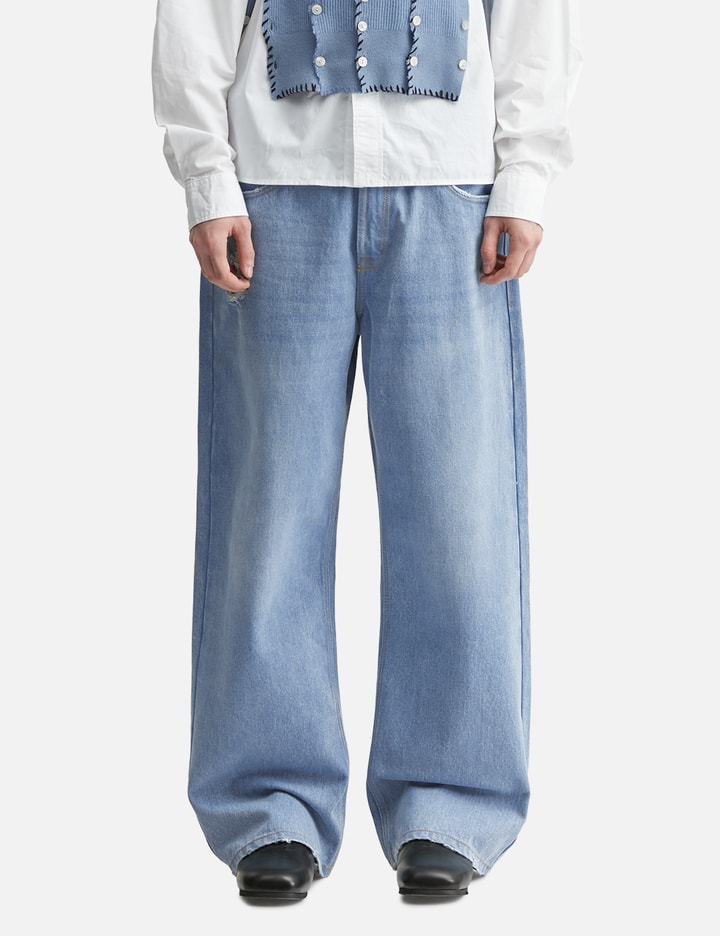 Light Blue Straight Leg Denim