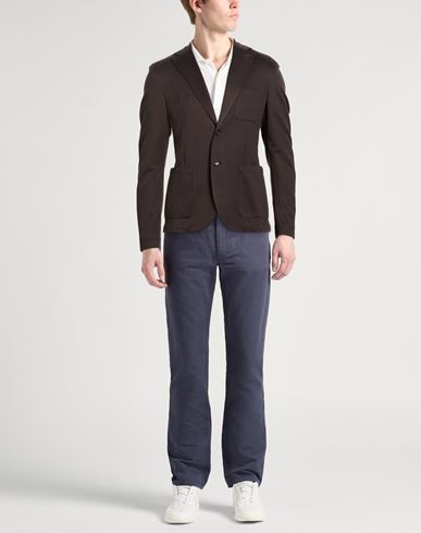 Man Blazer Chocolate brown Size 40 Cotton, Polyamide, Elastane