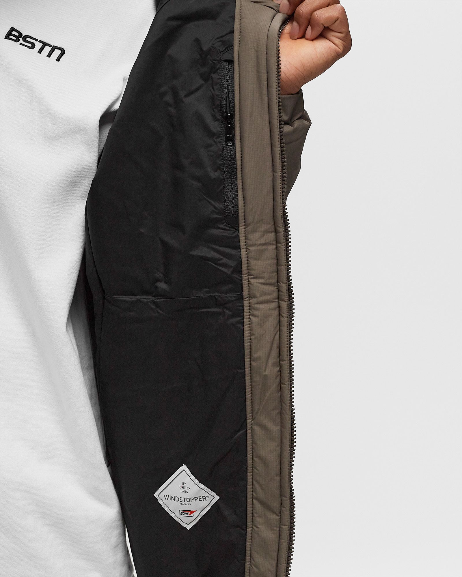 0 WINDSTOPPER BY GORE-TEX LABS Puffy Jacket brown male Windbreaker now available at BSTN
