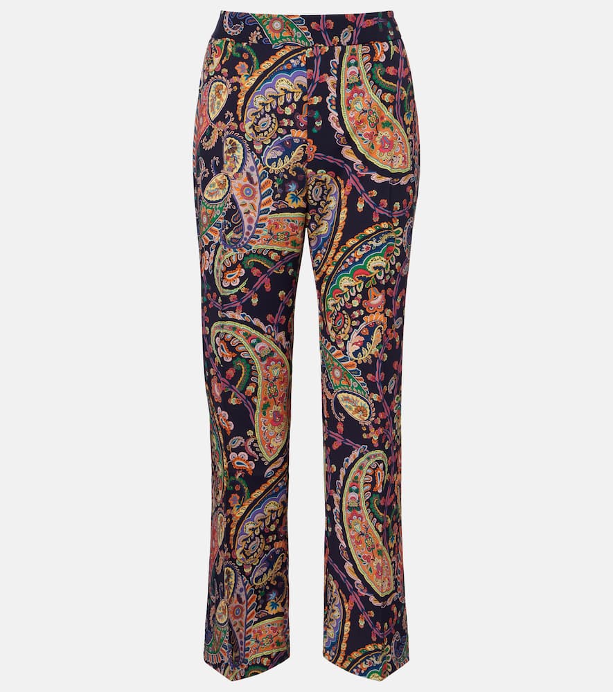 Paisley straight pants