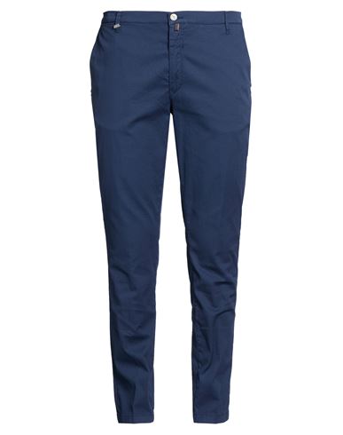 Man Pants Navy Size 42 Cotton, Elastane
