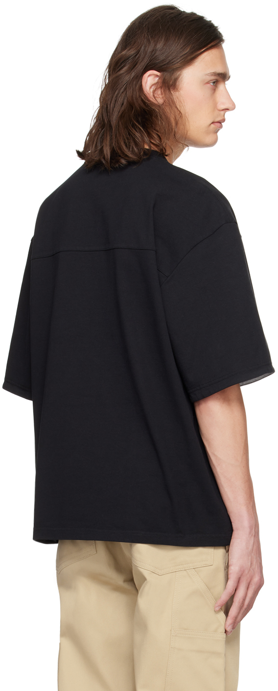 Le PÈRE Black Double Sleeve T-Shirt