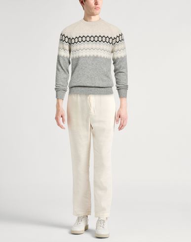 Man Sweater Beige Size M Cashmere, Silk, Polyester