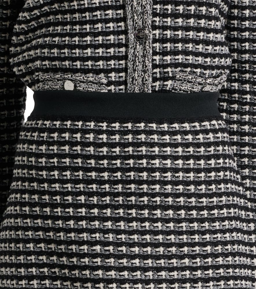 Tory Burch Wool and cotton-blend jacquard midi skirt