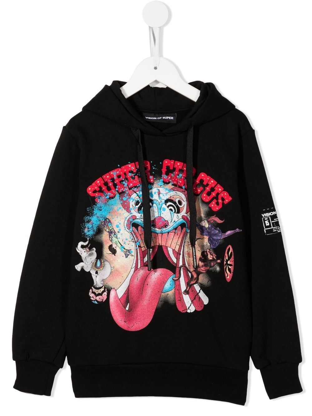 Super Circus drawstring hoodie - Black