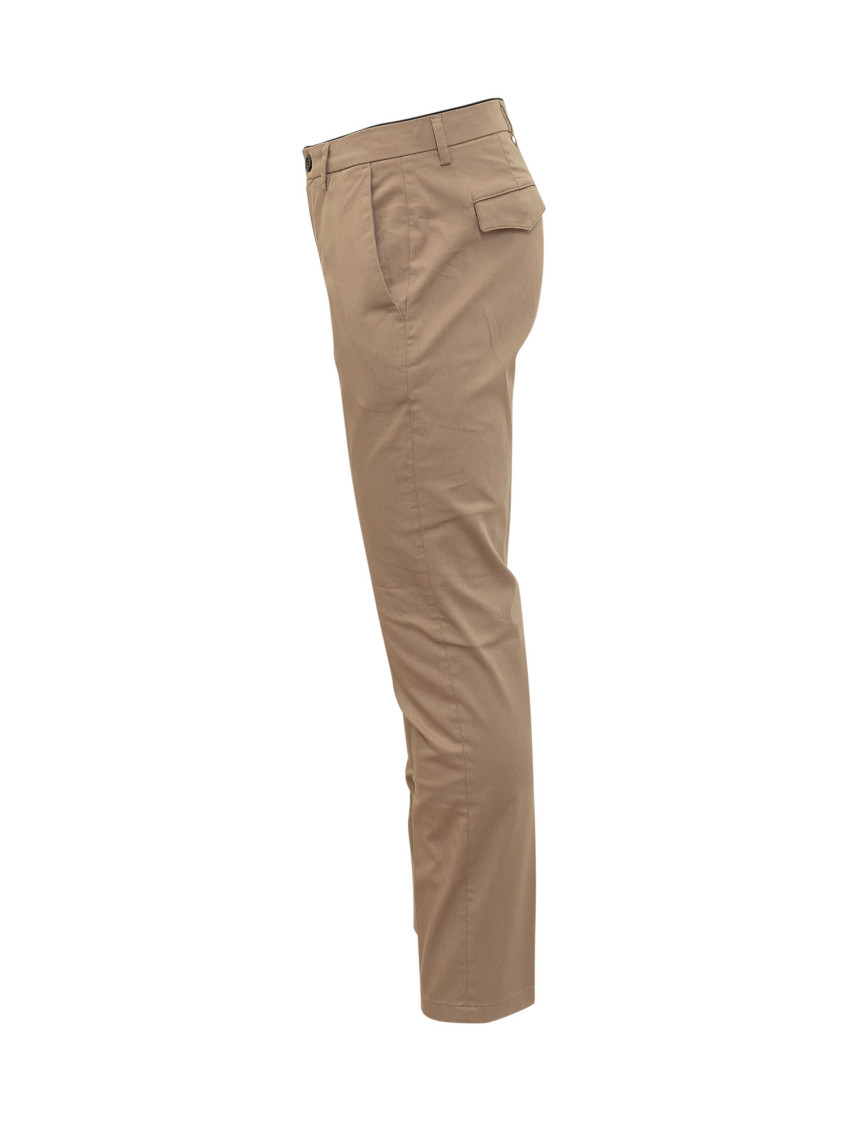 Beige Slim Chino Pants
