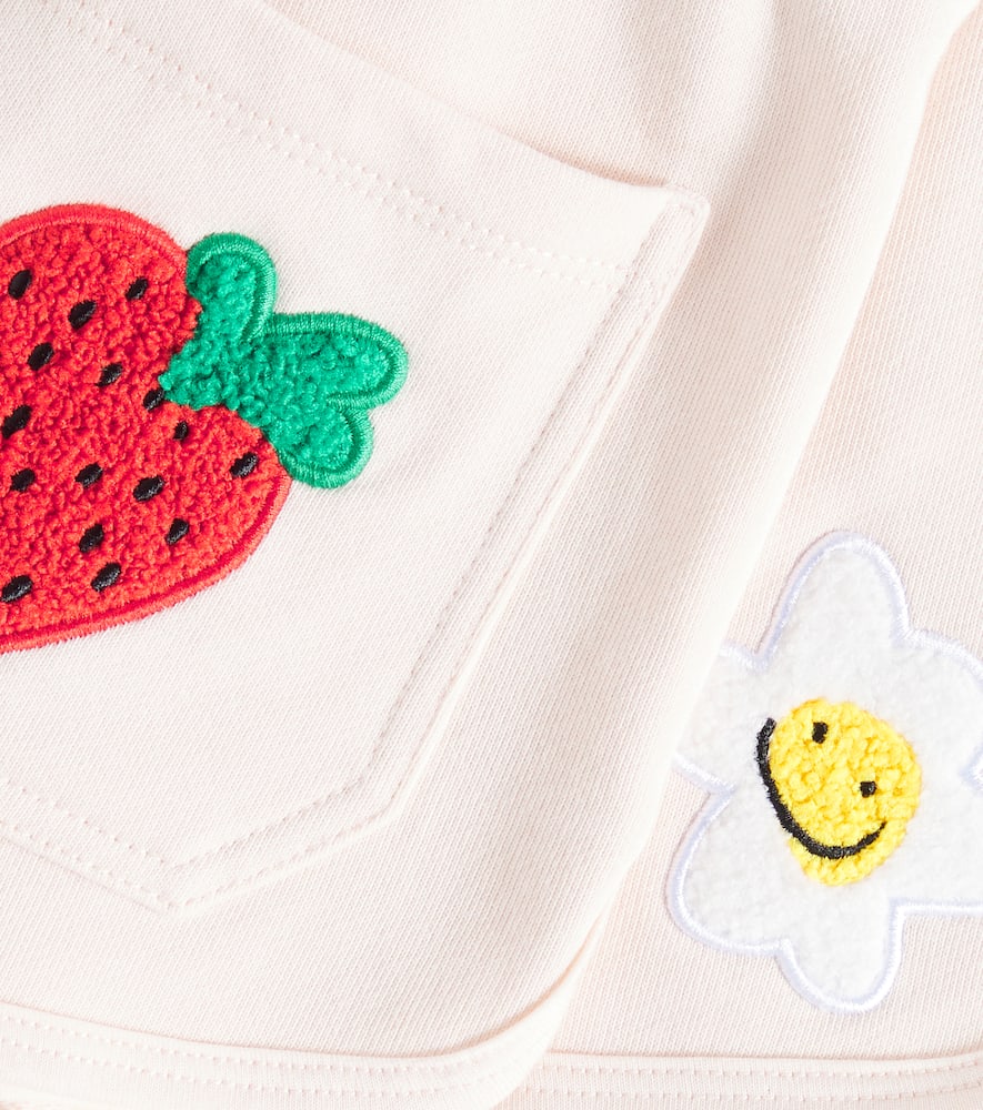 Stella McCartney Kids Patch-appliqué cotton jersey shorts