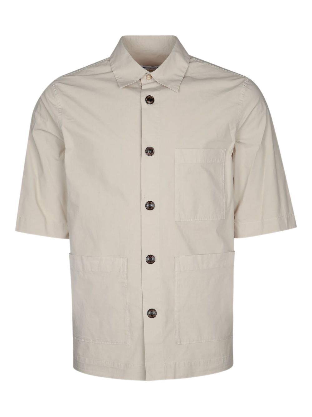 Short-sleeved button-up shirt - Neutrals