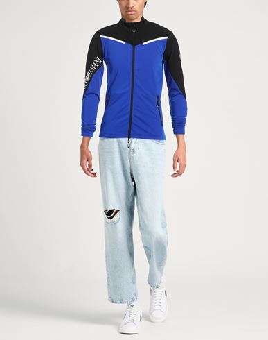 Man Sweatshirt Bright blue Size M Polyester, Elastane