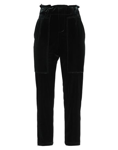 Woman Pants Dark green Size 4 Polyester, Elastane