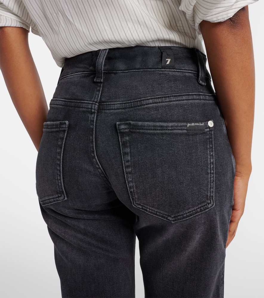 Calie Straight cropped mid-rise straight jeans