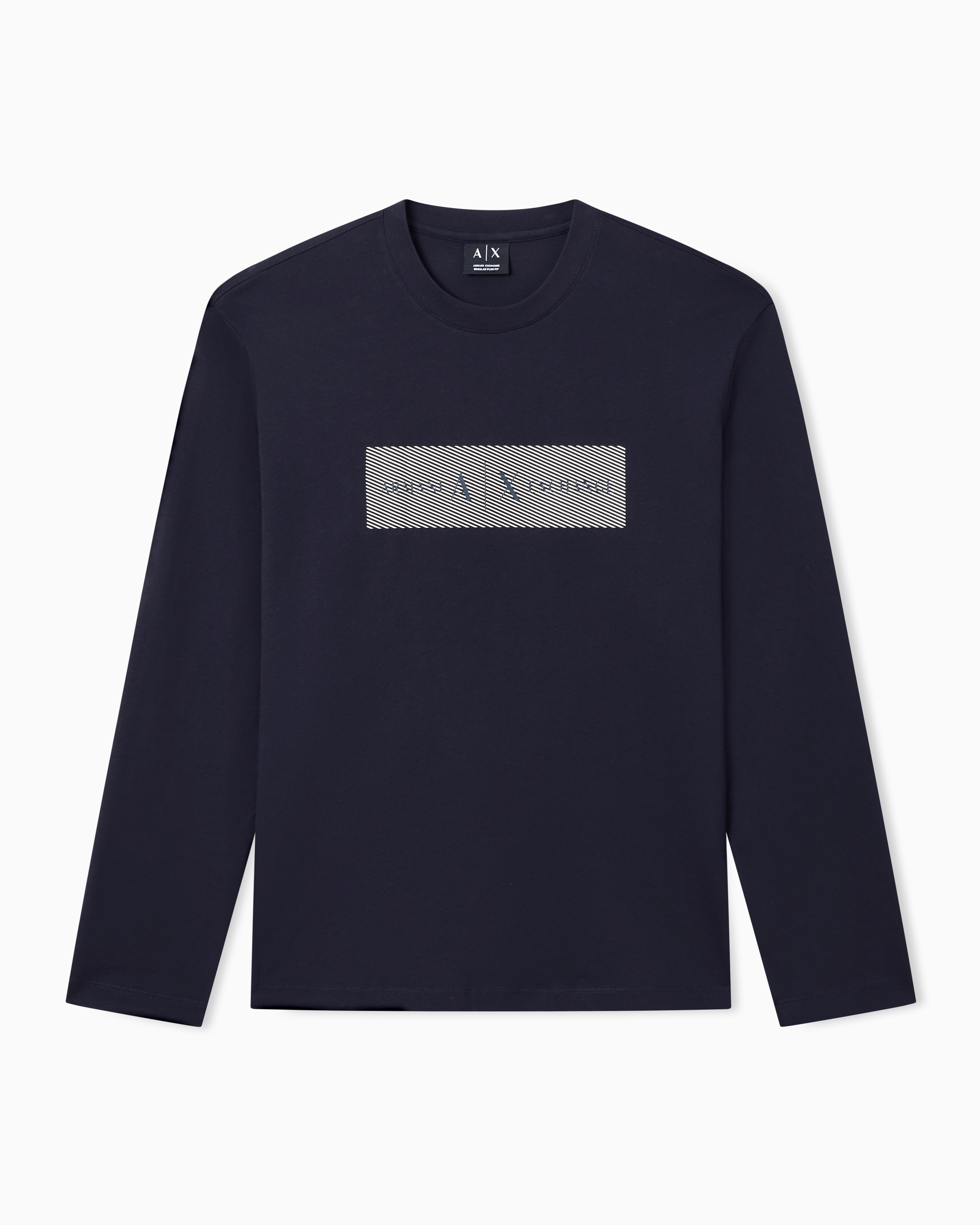 Long-sleeved T-shirt with logo band