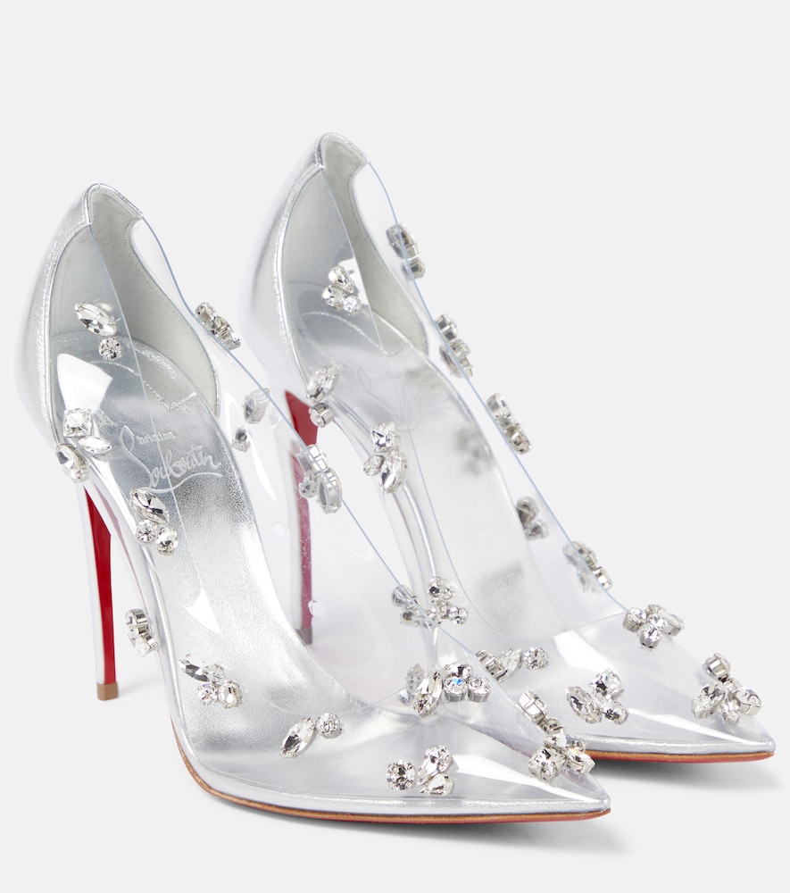 Christian Louboutin Degraqueen embellished PVC pumps