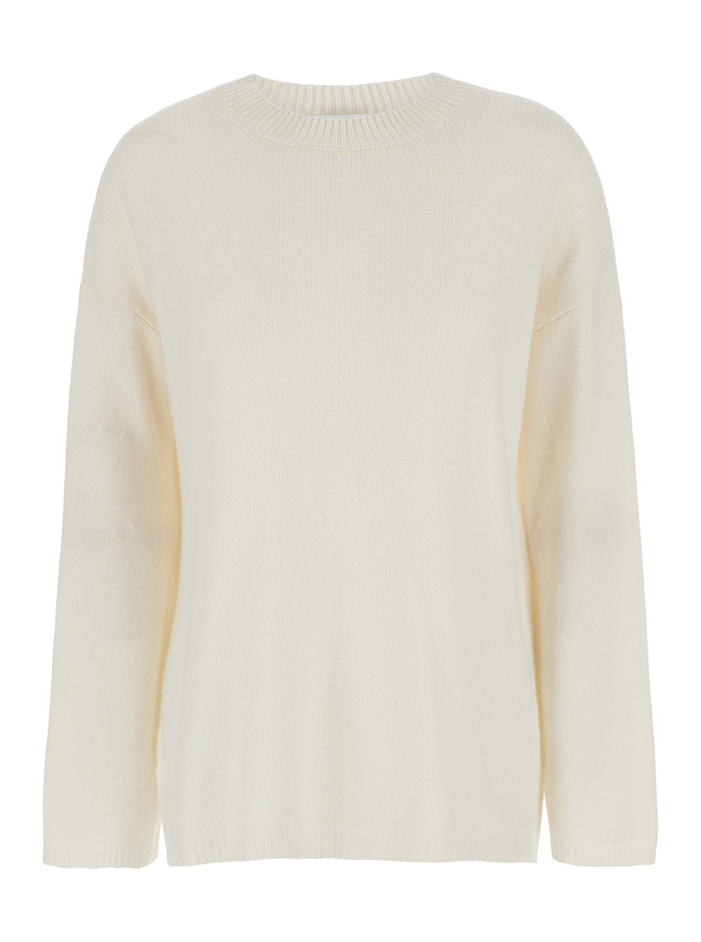 Cashmere Crewneck Sweater — White