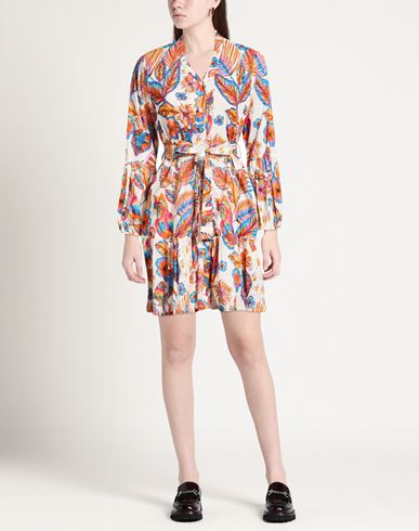 Woman Mini dress Orange Size L Cotton