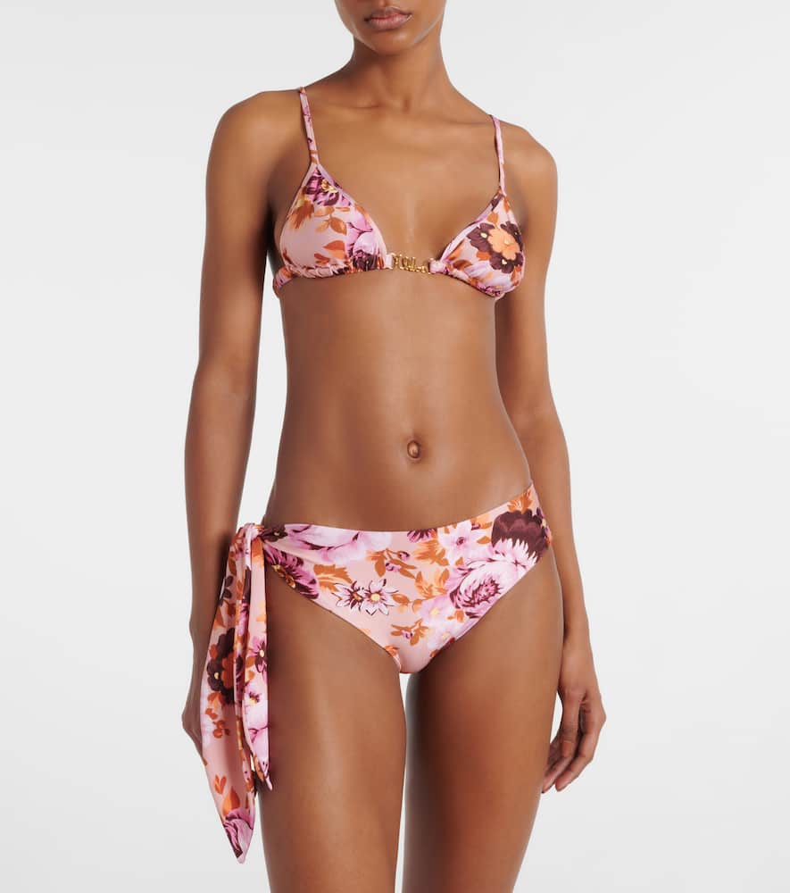 Chloé Floral low-rise bikini bottoms