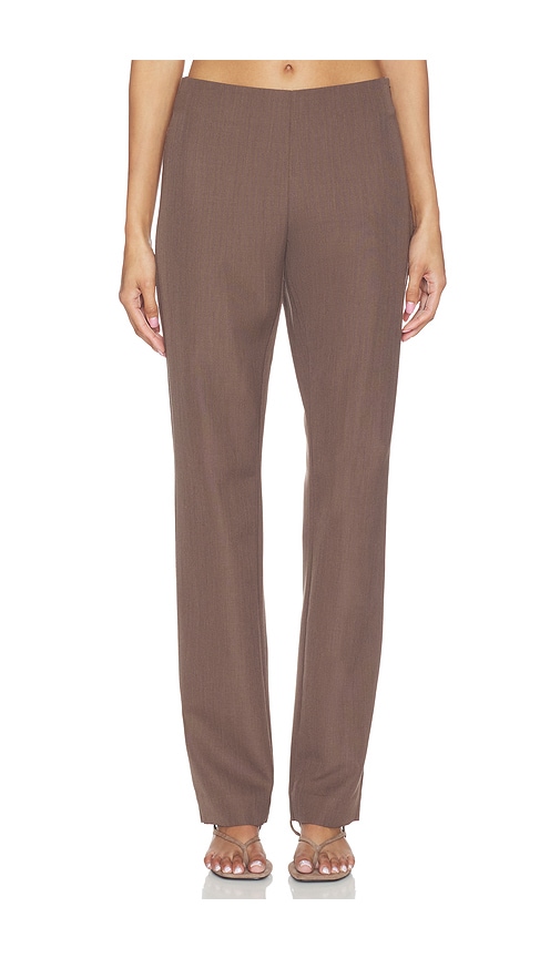St. Agni Silk Canvas 90s Minimal Pants in Brown. - S also in XS, M