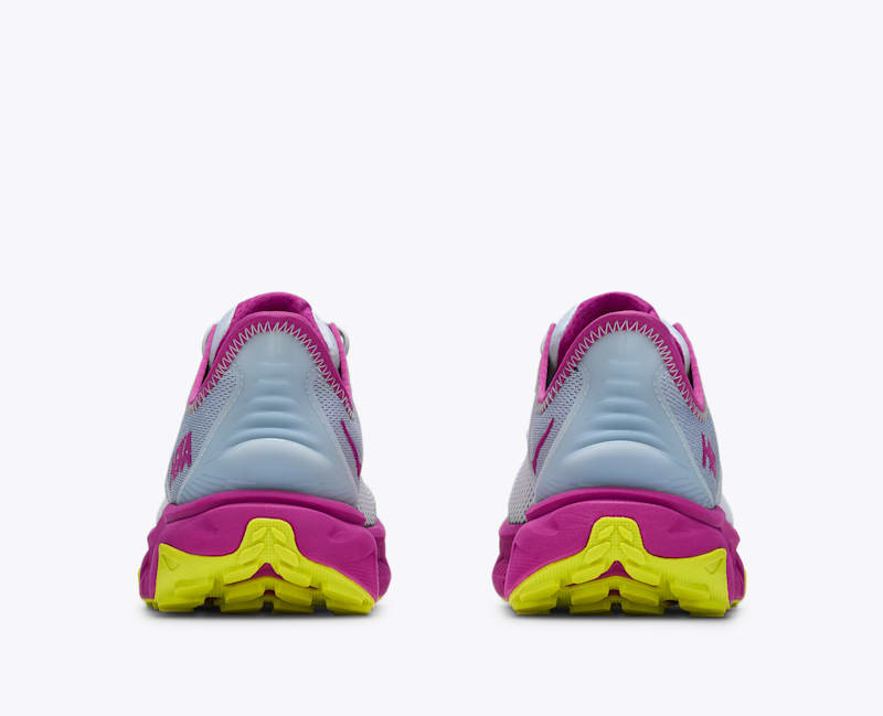 HOKA Transport Freedom Shoes in Mineral Blue/Fuchsia