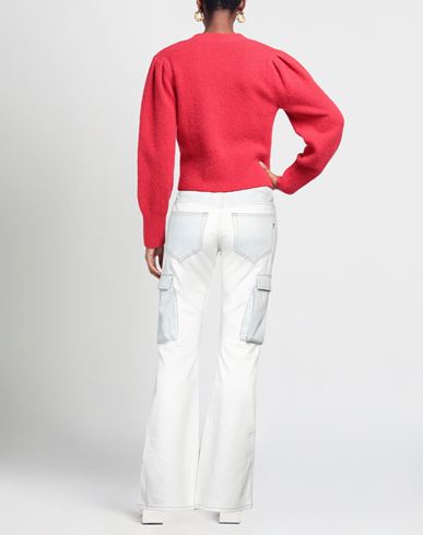 Woman Jeans Ivory Size 25 Cotton, Elastane