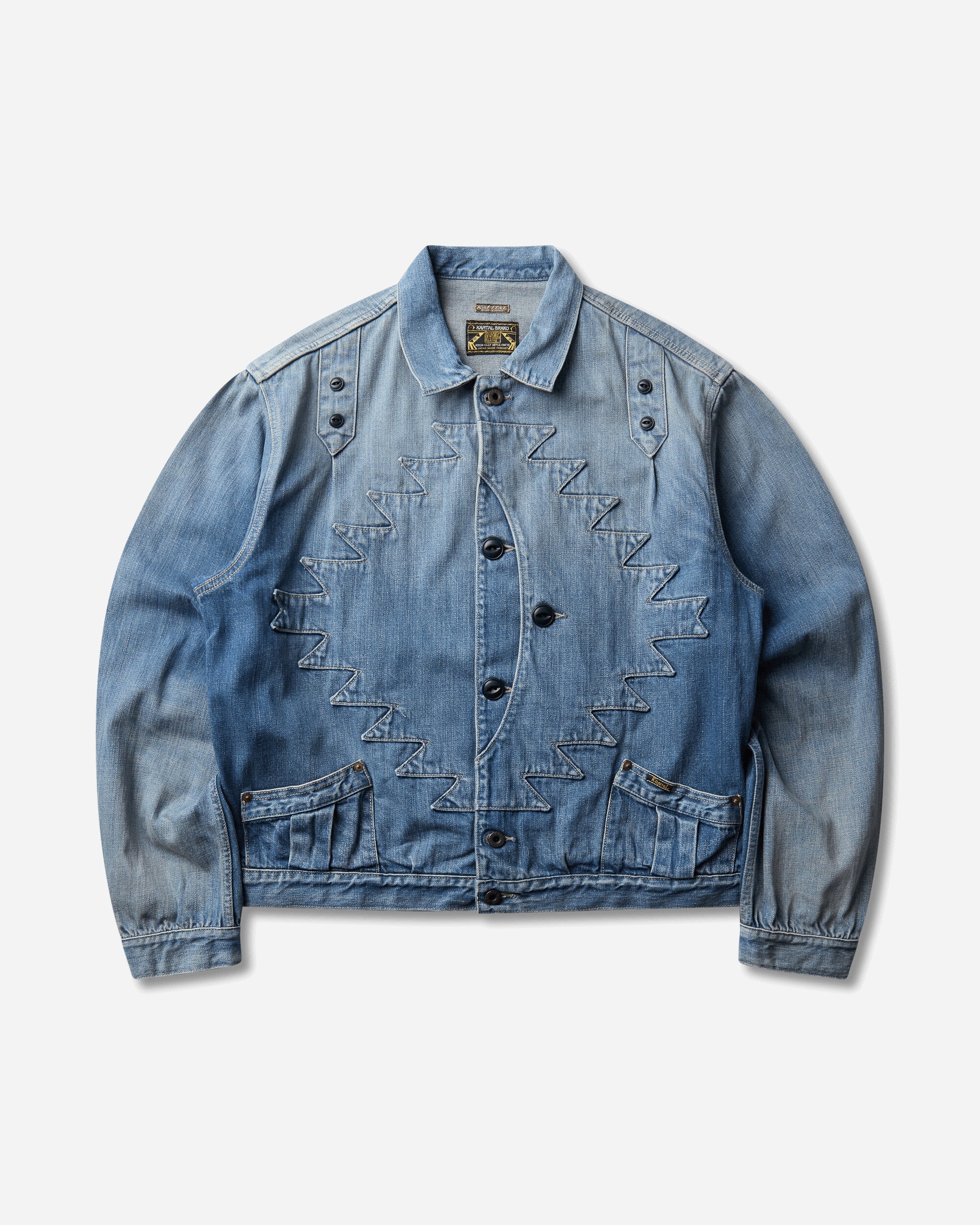 Men s Denim Santo Domingo Thunderbird Jacket Processed Washed Indigo