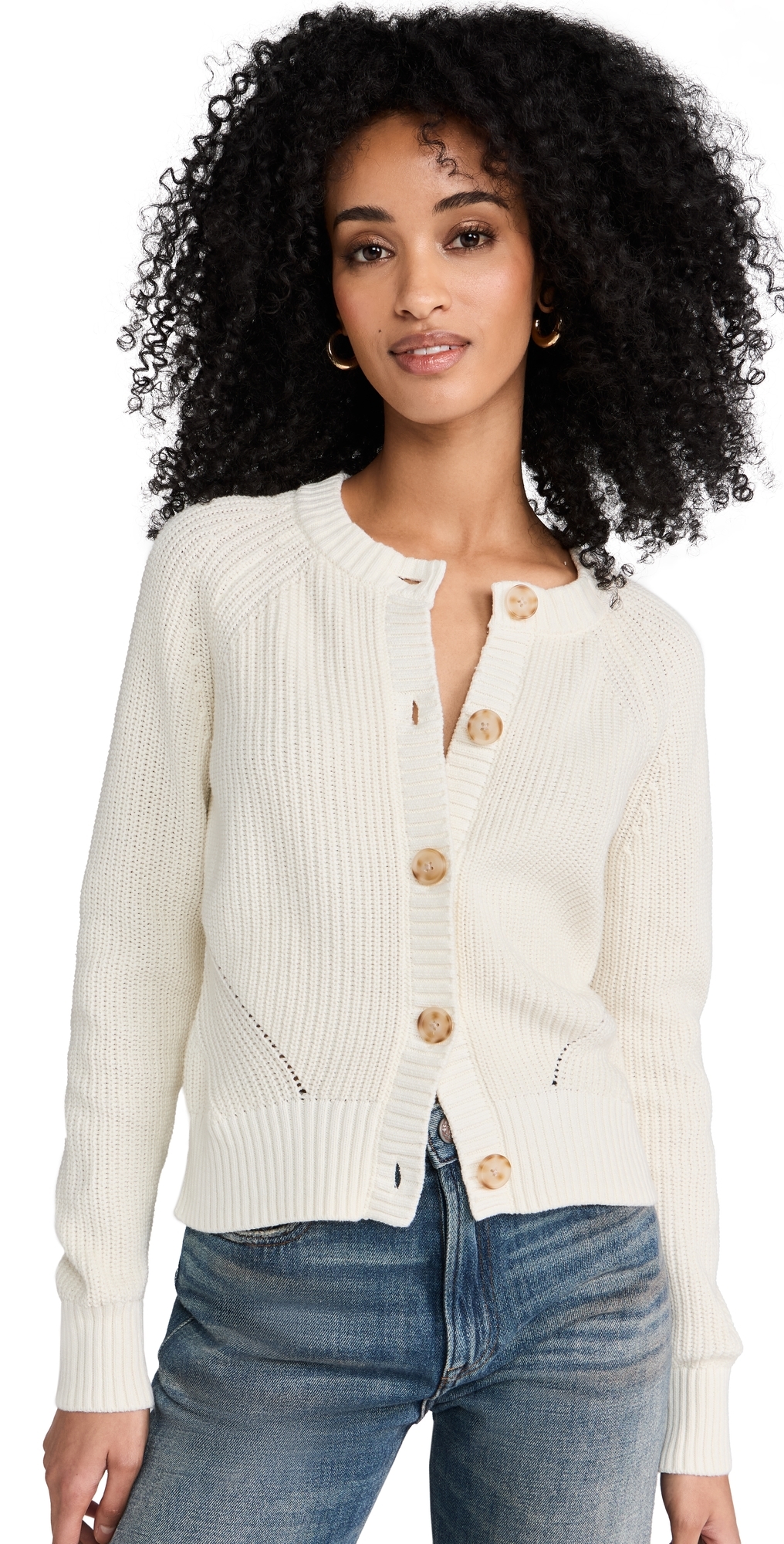 Sunwashed Fisherman Cardigan Egret