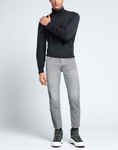Man Jeans Charcoal Size 30 Cotton, Elastane