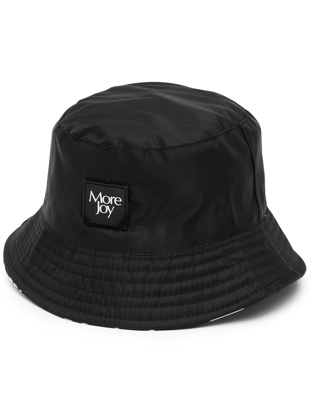 Logo-patch bucket hat - Black