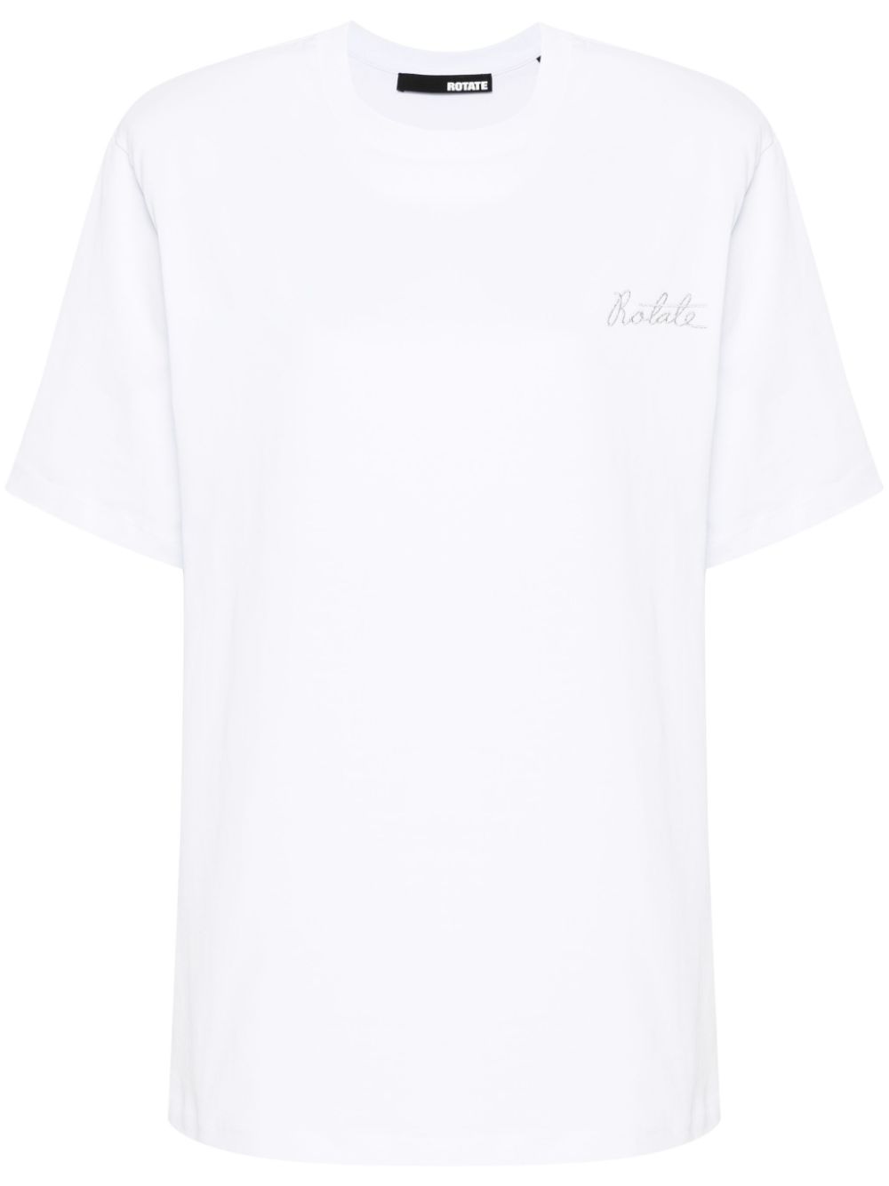Logo-embroidered organic cotton T-shirt - White