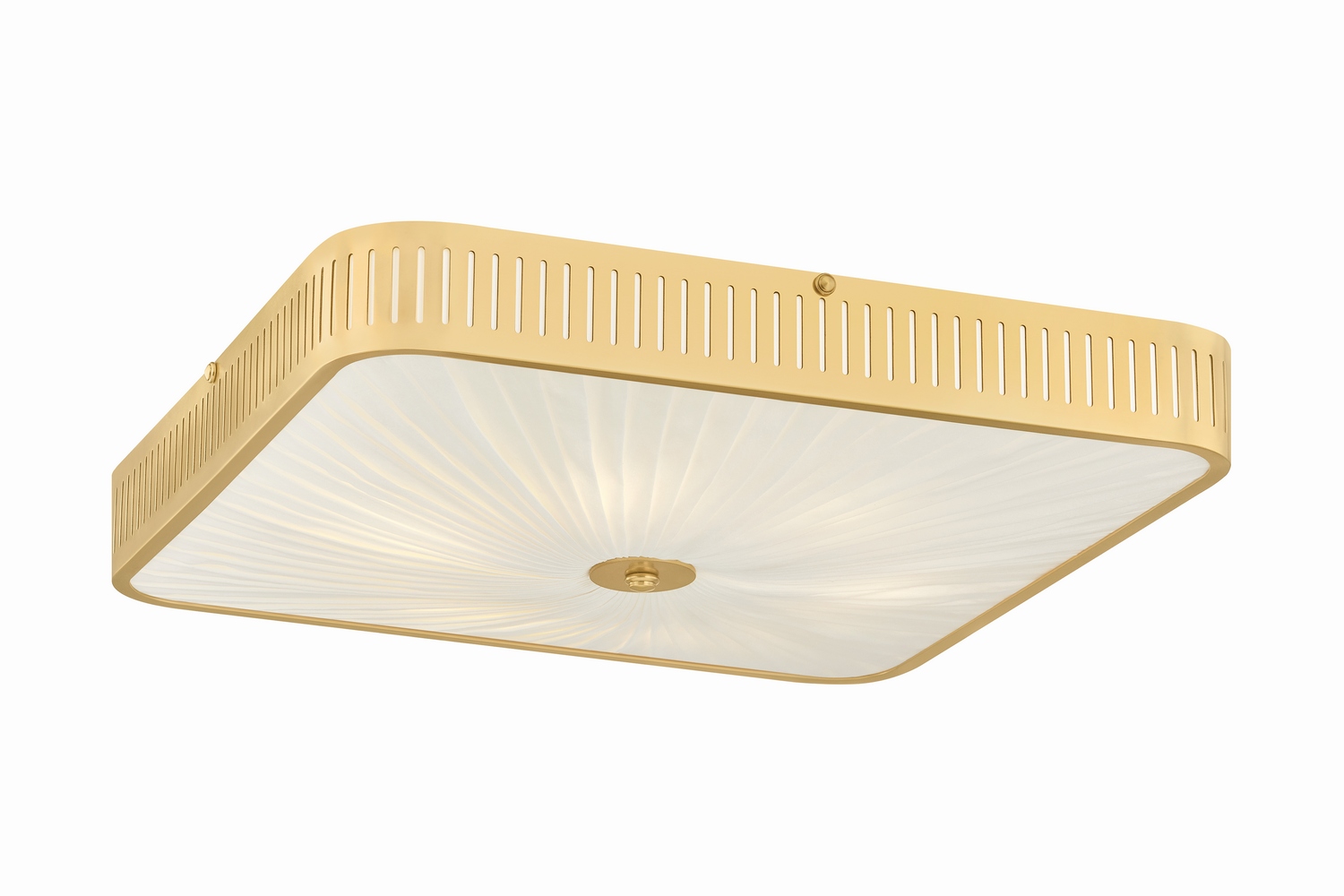 Aged Brass Semi Flush Mount from the Henri Collection