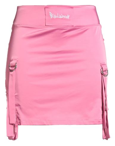 Woman Mini skirt Pink Size M Polyester, Cotton, Elastane