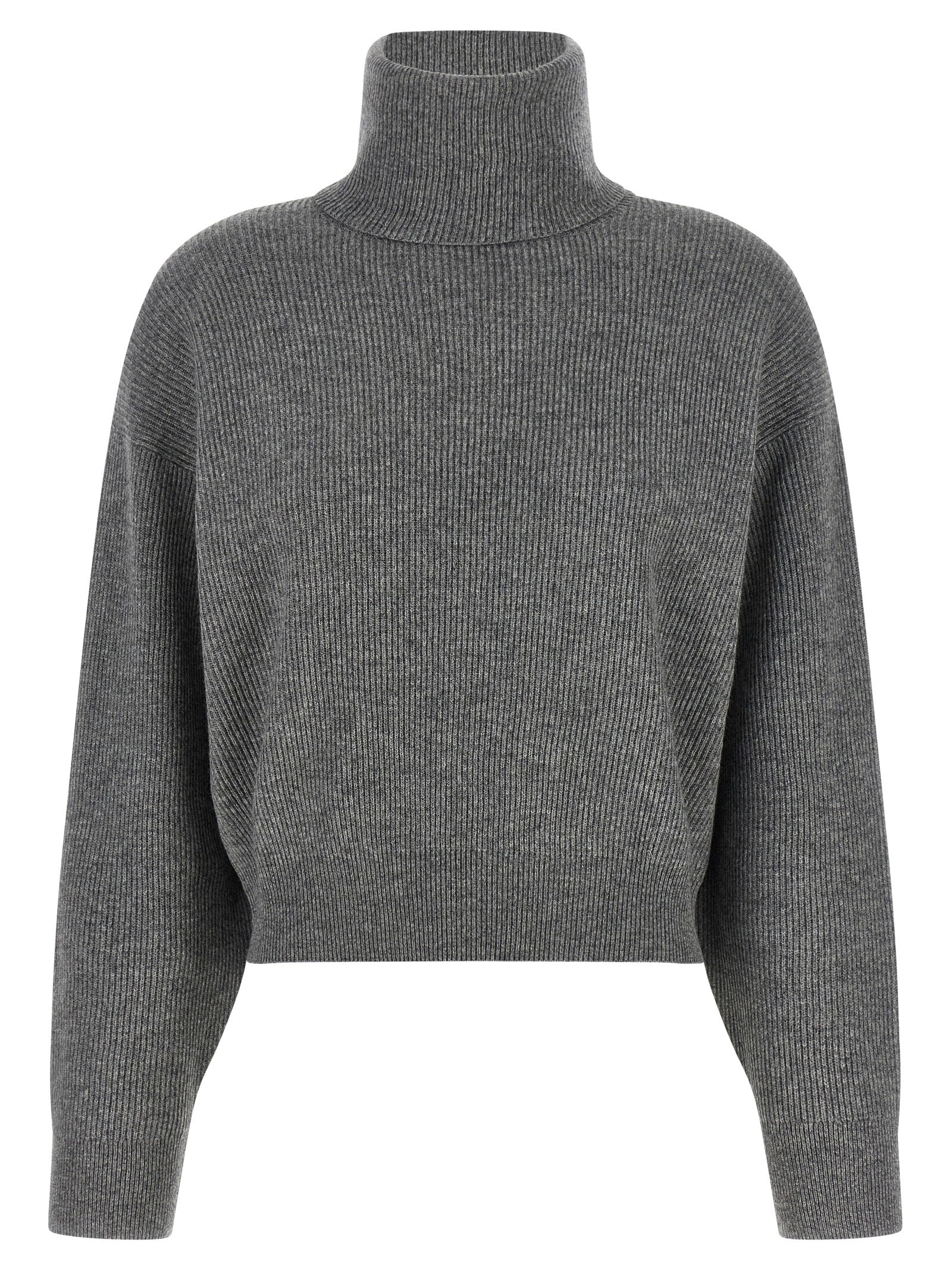 Virgin Wool Blend Sweater — Gray