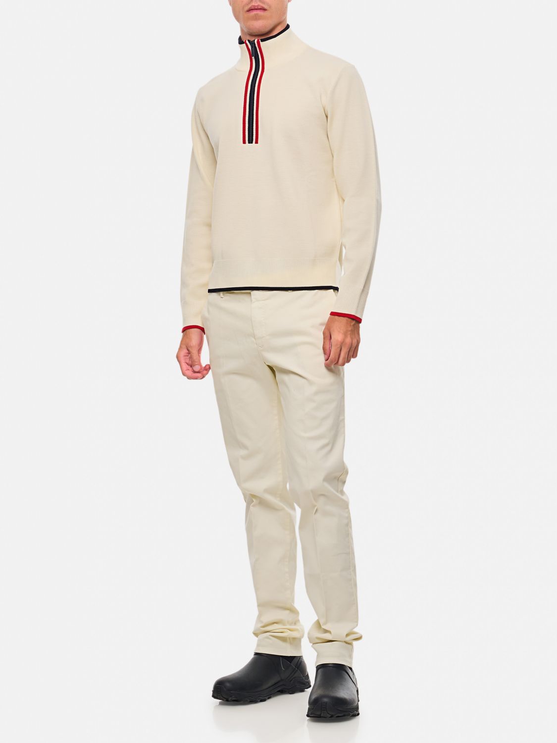 Funnel-neck pullover - White