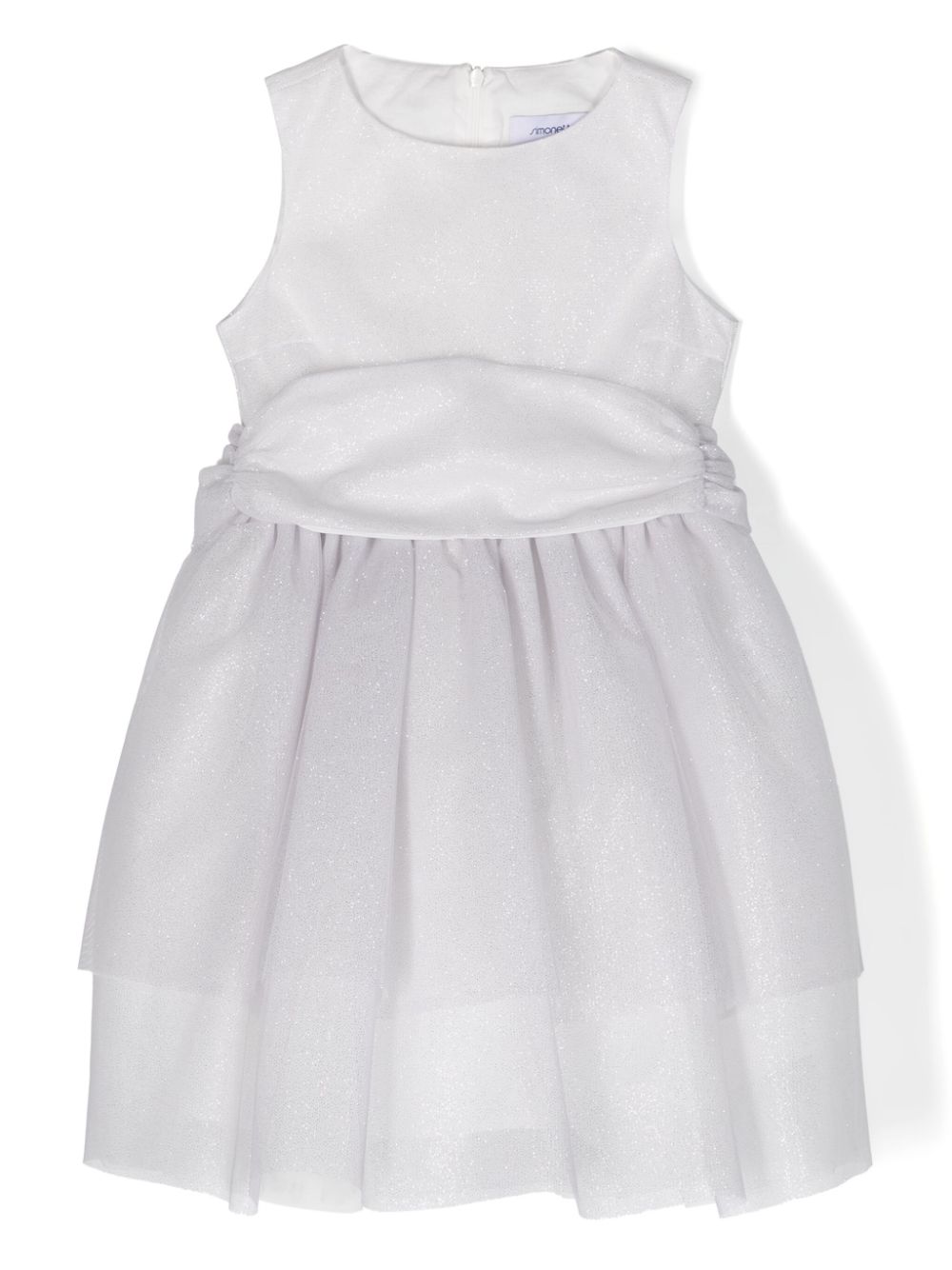 Glittered full-skirt dress - Silver
